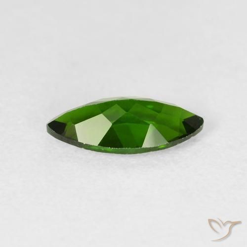 diopsídio de cromo Medium Dark-Green Natural 1.18ct, Marquesa, VS-SI