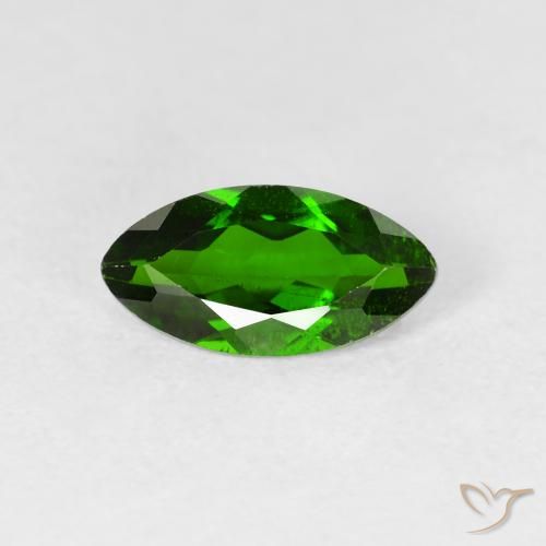 1.23ct Natural Medium Dark-Green diopsídio de cromo, Marquesa, VS-SI
