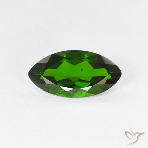 1.18ct Natural Medium Dark-Green diopsídio de cromo, Marquesa, VS-SI