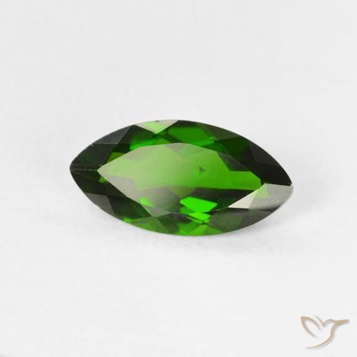 diopsídio de cromo Medium Dark-Green Natural 1.18ct, Marquesa, VS-SI