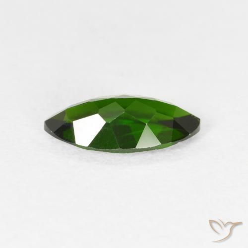 diopsídio de cromo Medium Dark-Green Natural 1.18ct, Marquesa, VS-SI