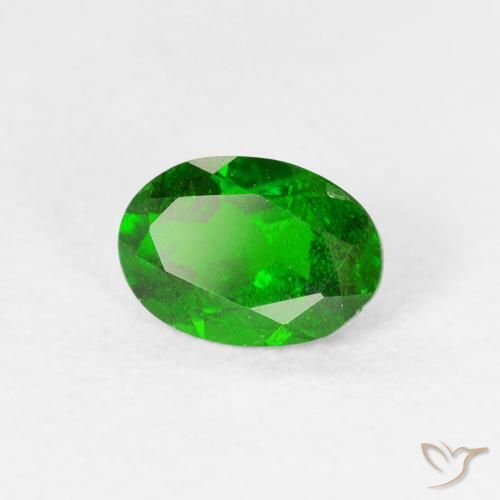 diopsídio de cromo verde intenso Natural 0.97ct, oval, VS-SI