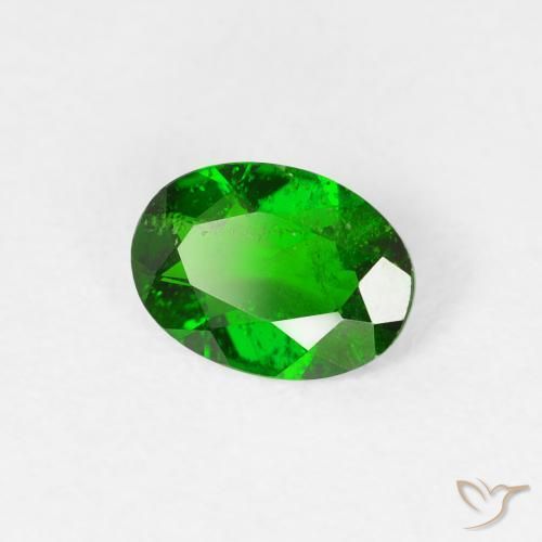 diopsídio de cromo Floresta Verde Brilhante Natural 0.67ct, oval, VS-SI