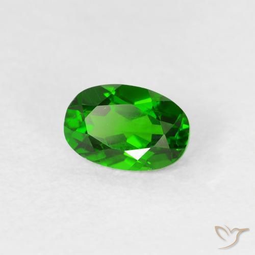 diopsídio de cromo Floresta Verde Brilhante Natural 0.59ct, oval, VS