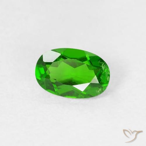 diopsídio de cromo verde intenso Natural 0.50ct, oval, VS