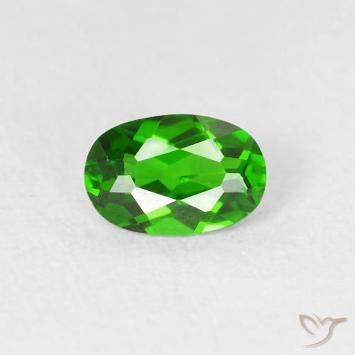0.52ct Natural verde intenso diopsídio de cromo, oval, VS