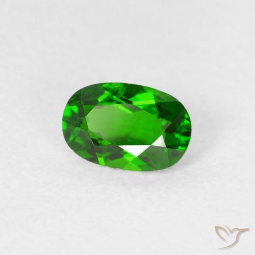 diopsídio de cromo verde intenso Natural 0.54ct, oval, VS