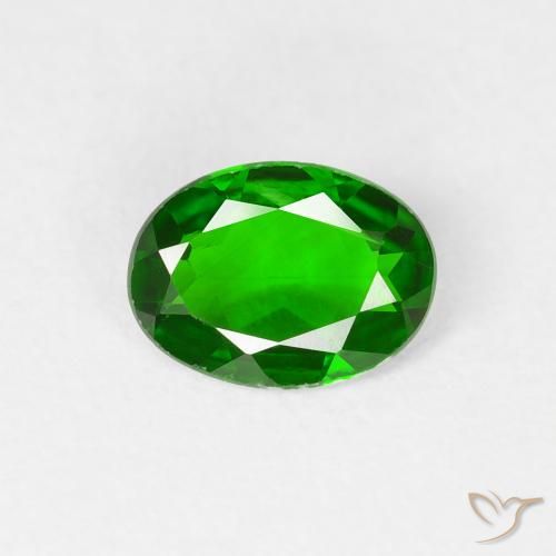 0.70ct Natural Verde escuro diopsídio de cromo, oval, VS