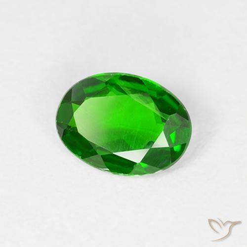 diopsídio de cromo Verde escuro Natural 0.70ct, oval, VS