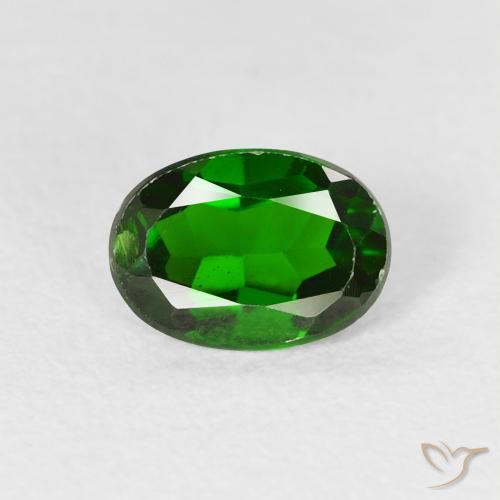 0.96ct Natural Floresta Verde Brilhante diopsídio de cromo, oval, VS