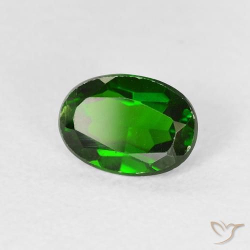 diopsídio de cromo Floresta Verde Brilhante Natural 0.96ct, oval, VS