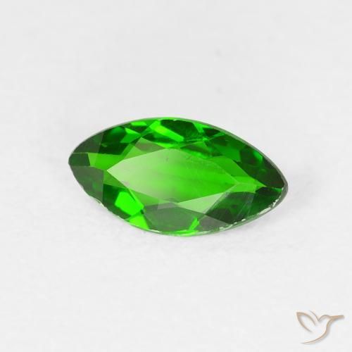 diopsídio de cromo Verde escuro Natural 0.61ct, Marquesa, VS