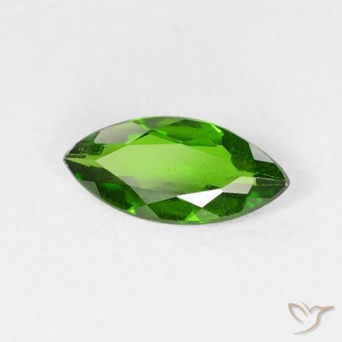 diopsídio de cromo Medium Dark-Green Natural 0.81ct, Marquesa, VS