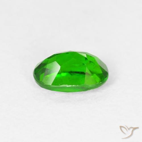 Diopsídio de Cromo Floresta Verde Brilhante Natural 0.56ct, Corte Oval, VS