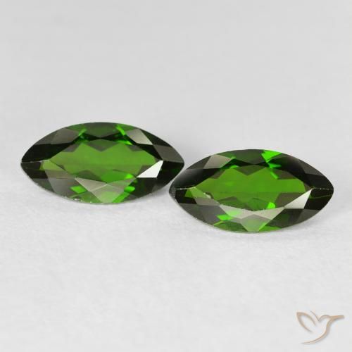 2.35ctw Natural Medium Dark-Green diopsídio de cromo, Marquesa, VS-SI