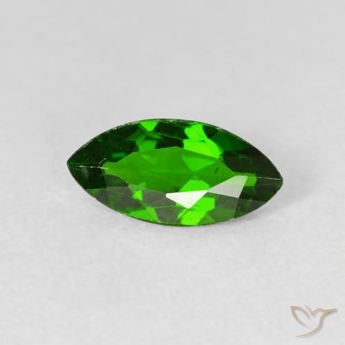 diopsídio de cromo Floresta Verde Brilhante Natural 1.04ct, Marquesa, VS-SI