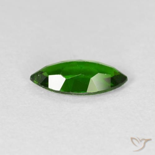 diopsídio de cromo Floresta Verde Brilhante Natural 1.04ct, Marquesa, VS-SI