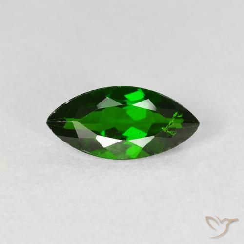 1.13ct Natural Medium Dark-Green diopsídio de cromo, Marquesa, VS-SI
