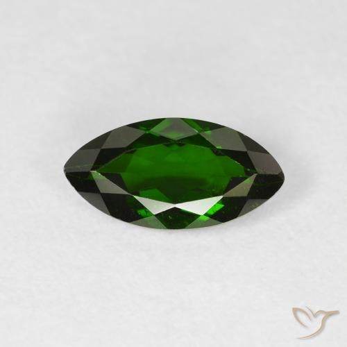 1.17ct Natural verde escuro diopsídio de cromo, Marquesa, VS