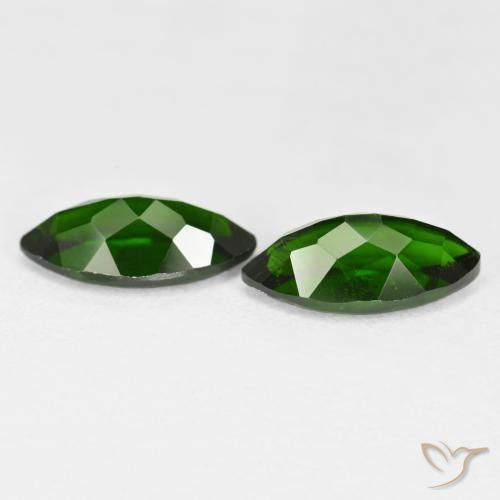 Pedras preciosas de diopsídio de cromo Verde escuro natural de 2.72 ct, Marquesa, VS