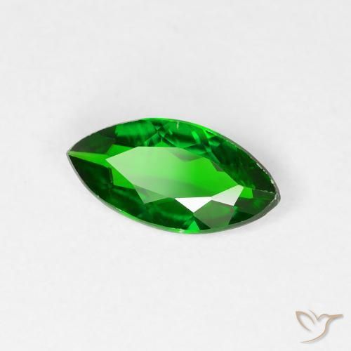 diopsídio de cromo Floresta Verde Brilhante Natural 0.83ct, Marquesa, VS