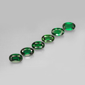 Pedras preciosas de turmalina de cromo verde natural de  ct, corte oval, VVS-VS