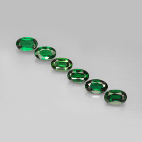 Pedras preciosas de turmalina de cromo verde natural de  ct, corte oval, VVS-VS