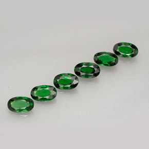 Pedras preciosas de turmalina de cromo verde natural de  ct, corte oval, VVS-VS