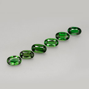 Pedras preciosas de turmalina de cromo verde natural de  ct, corte oval, VVS-VS
