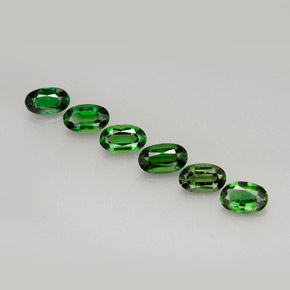 Pedras preciosas de turmalina de cromo verde natural de  ct, corte oval, VVS-VS