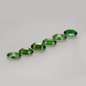 Pedras preciosas de turmalina de cromo verde natural de  ct, corte oval, VVS-VS