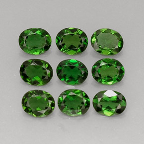 Pedras preciosas de turmalina de cromo verde natural de  ct, corte oval, VVS-VS