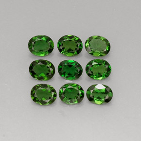Pedras preciosas de turmalina de cromo verde natural de  ct, corte oval, VVS-VS