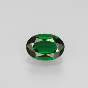 Turmalina de cromo verde natural 0,49ct, corte oval, VVS-VS