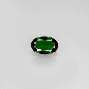 Turmalina de cromo verde natural 0,36ct, corte oval, VVS-VS