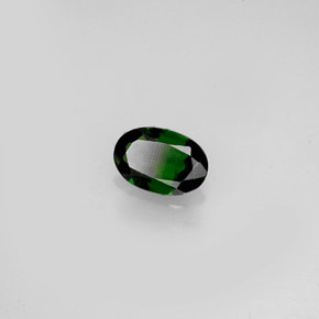 Turmalina de cromo verde natural 0,36ct, corte oval, VVS-VS