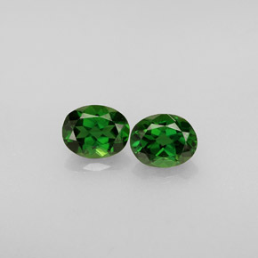 Pedras preciosas de turmalina de cromo verde natural de  ct, corte oval, VVS-VS
