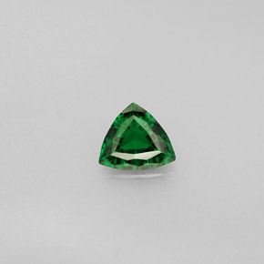 Turmalina de cromo verde natural 0,38ct, trillion, VVS-VS