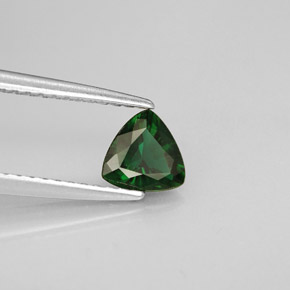 Turmalina de cromo verde natural 0,47ct, trillion, VVS-VS