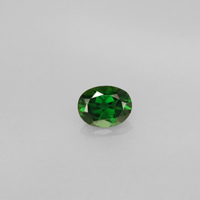 Turmalina de cromo verde natural 0,34ct, corte oval, VVS-VS