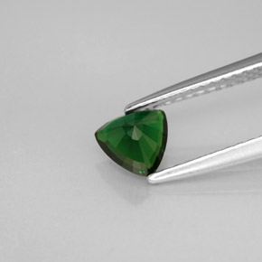 Turmalina de cromo verde natural 0,51ct, trillion, VVS-VS