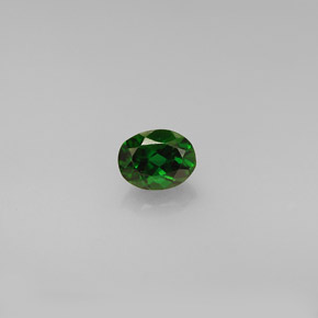 Turmalina de cromo verde natural 0,42ct, corte oval, VVS-VS
