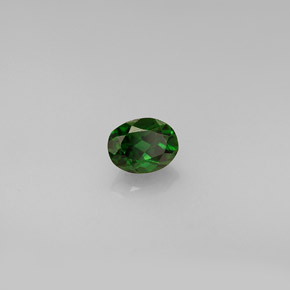 Turmalina de cromo verde natural 0,42ct, corte oval, VVS-VS