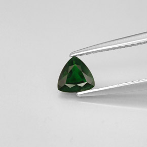 Turmalina de cromo verde natural 0,29ct, trillion, VVS-VS
