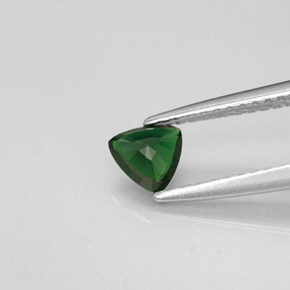 Turmalina de cromo verde natural 0,29ct, trillion, VVS-VS