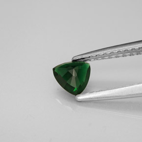 Turmalina de cromo verde natural 0,27ct, trillion, VVS-VS