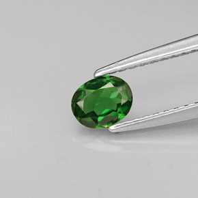 Turmalina de cromo verde natural 0,30ct, corte oval, VVS-VS