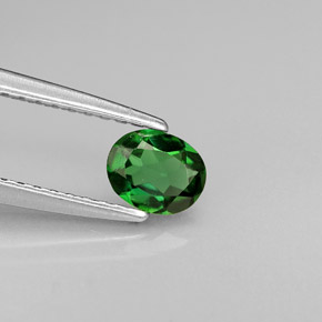 Turmalina de cromo verde natural 0,30ct, corte oval, VVS-VS