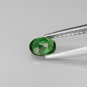 Turmalina de cromo verde natural 0,30ct, corte oval, VVS-VS