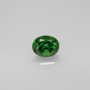 Turmalina de cromo verde natural 0,36ct, corte oval, VVS-VS